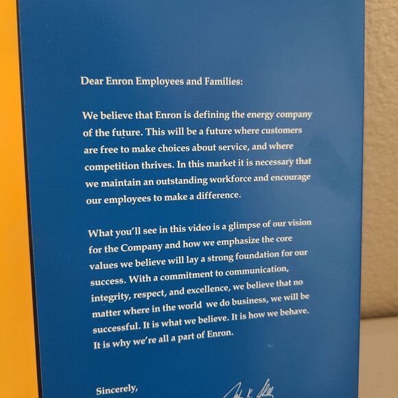 ENRON Corp Vision And Values Training VHS UNPLAYED RARE - Picture 8 of 8